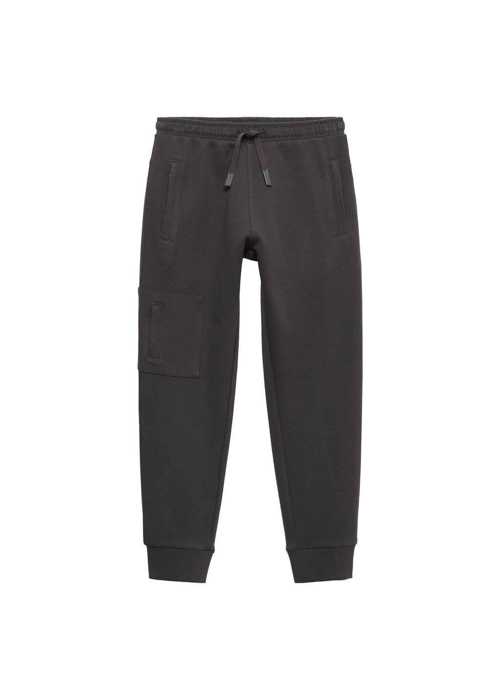 Grey Jogger Trousers With Elastic Waist, Kids Boy, , large image number 4