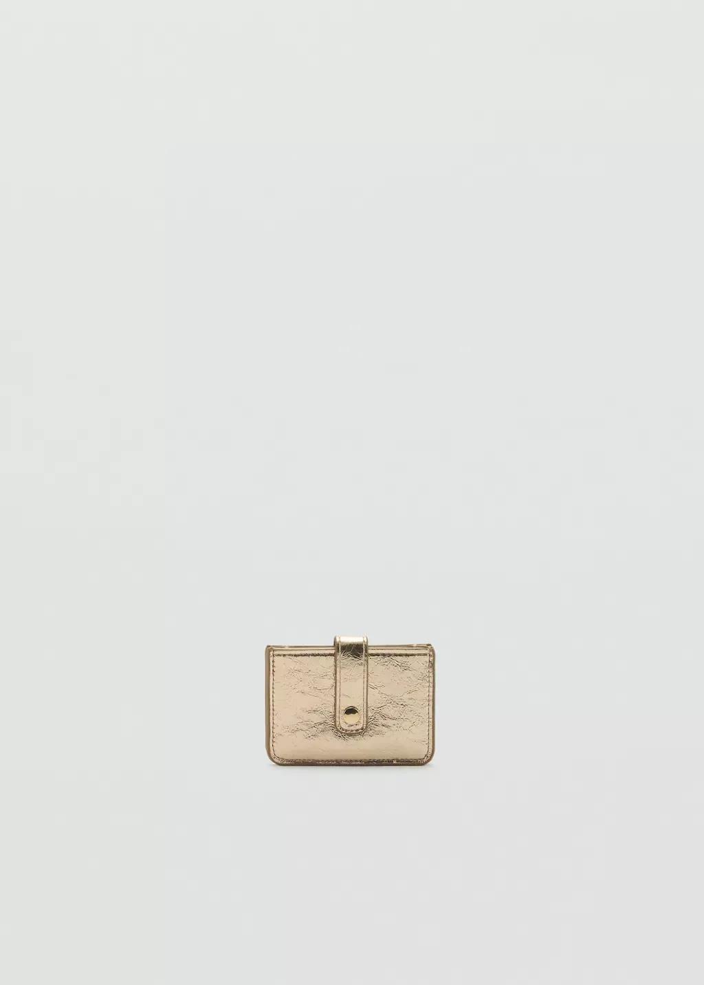 Gold Metallic Cardholder, Gold, large image number 0