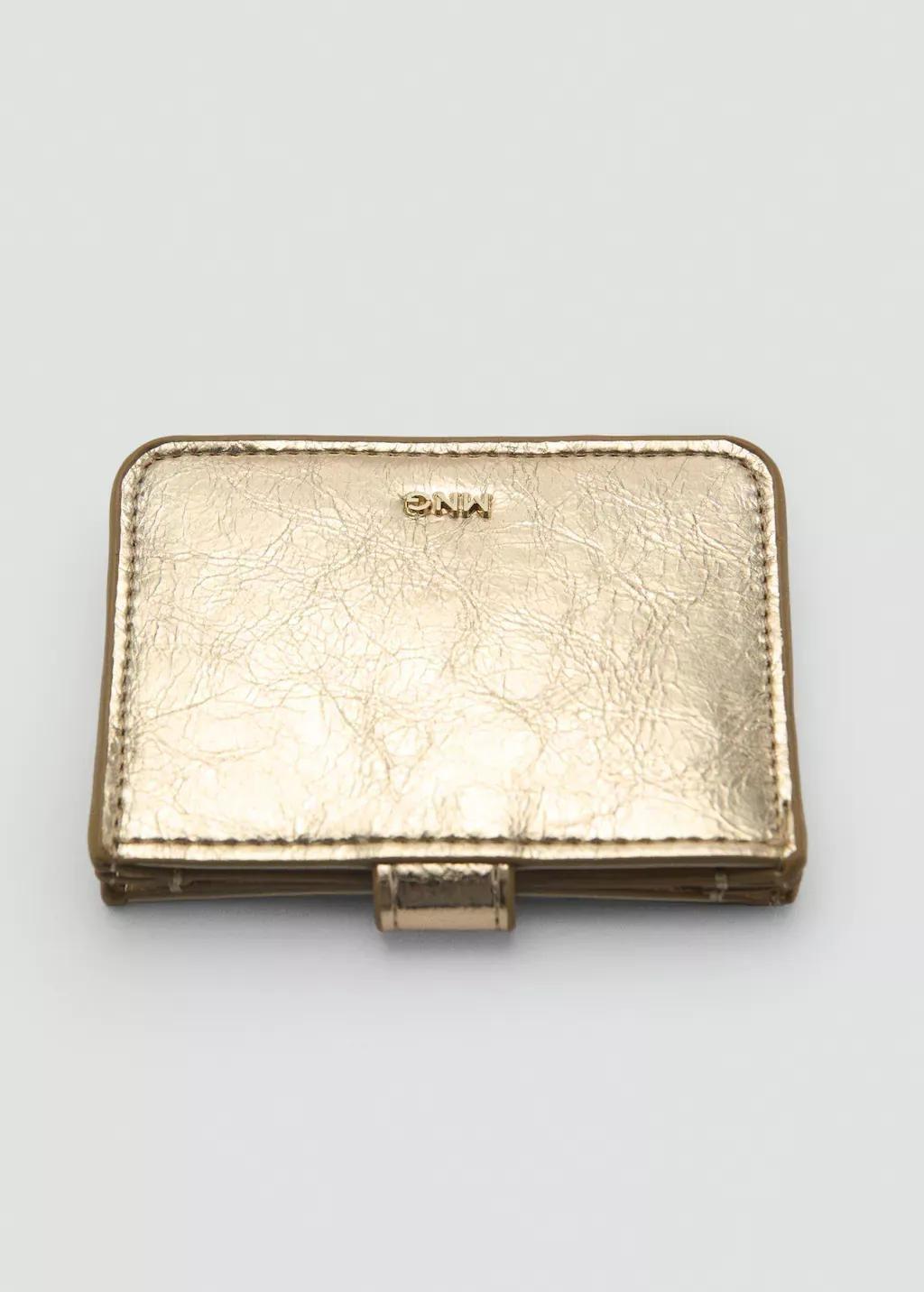 Gold Metallic Cardholder, Gold, large image number 1