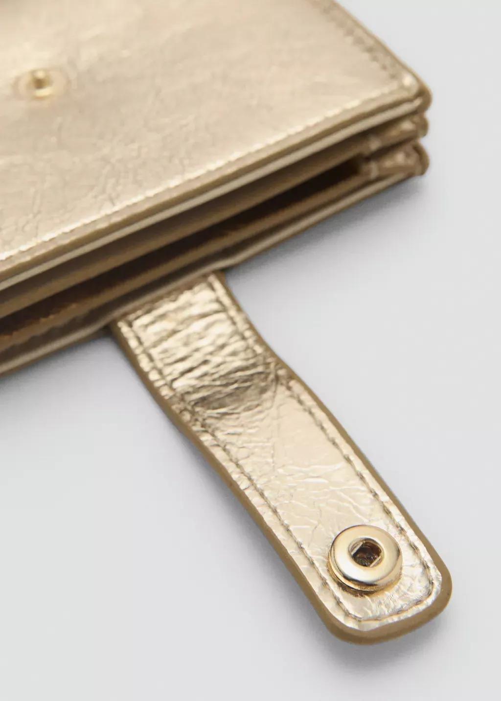 Gold Metallic Cardholder, Gold, large image number 3