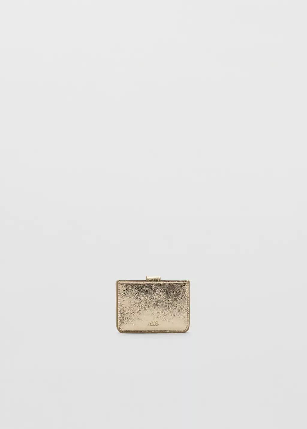Gold Metallic Cardholder, Gold, large image number 4