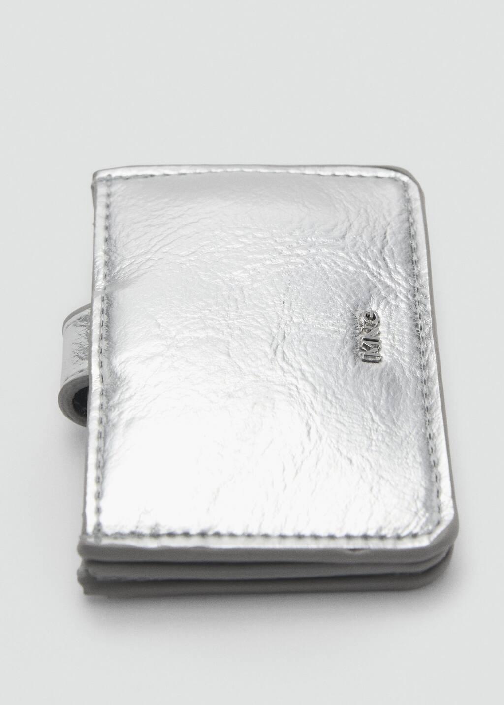 Silver Metallic Cardholder, Silver, large image number 1