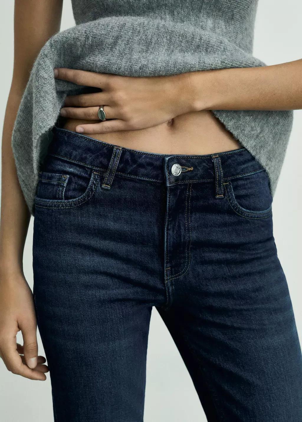 Blue Fiona Flared Mid-Rise Jeans, , large image number 1