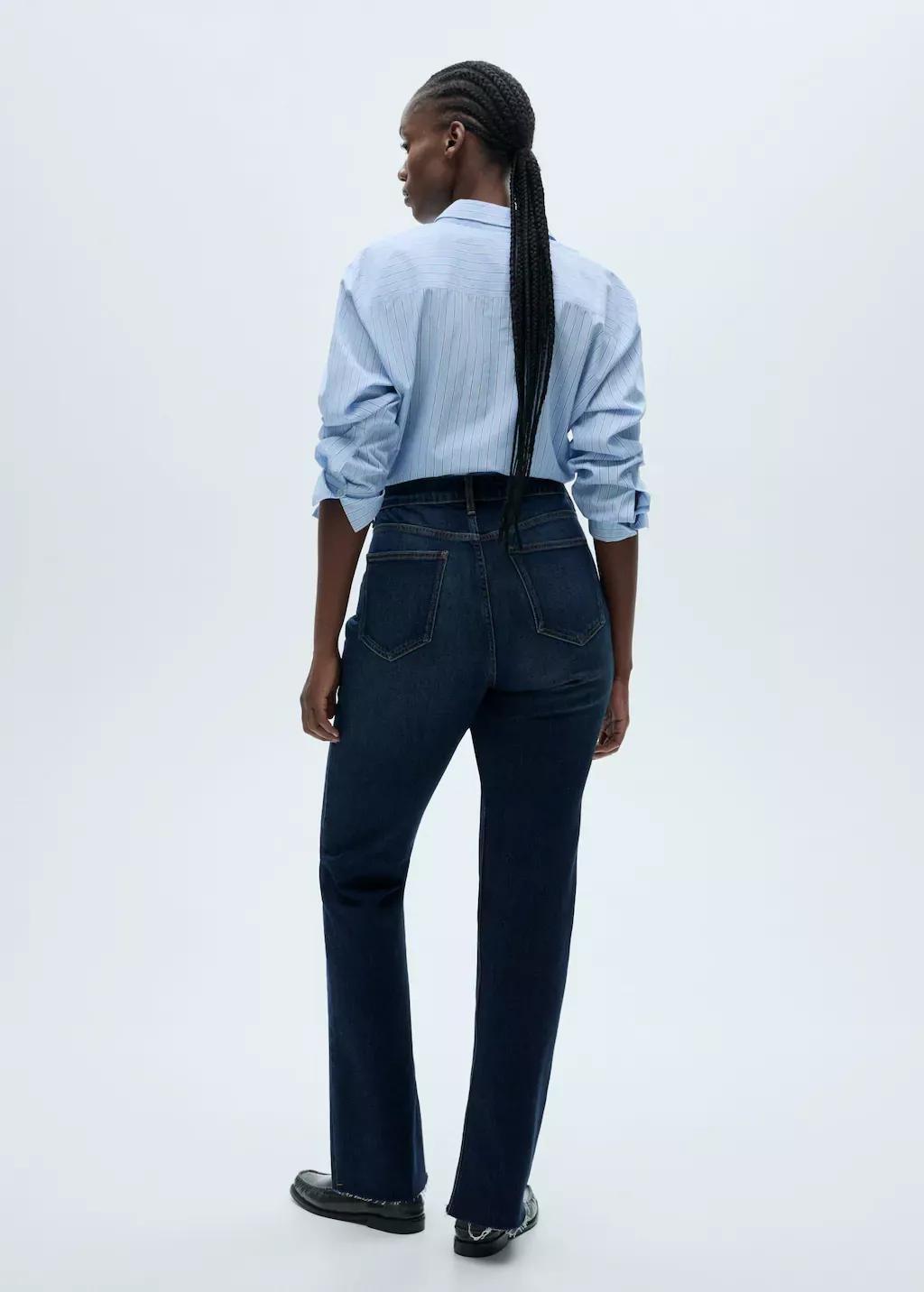 Blue Fiona Flared Mid-Rise Jeans, , large image number 5
