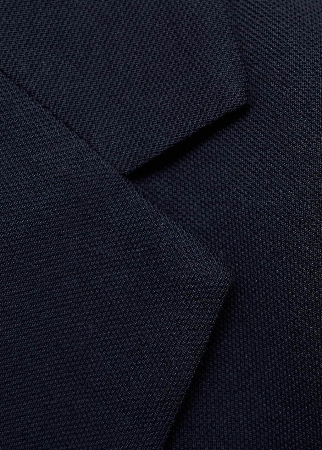 Navy Slim Fit Cotton Blazer, , large image number 5