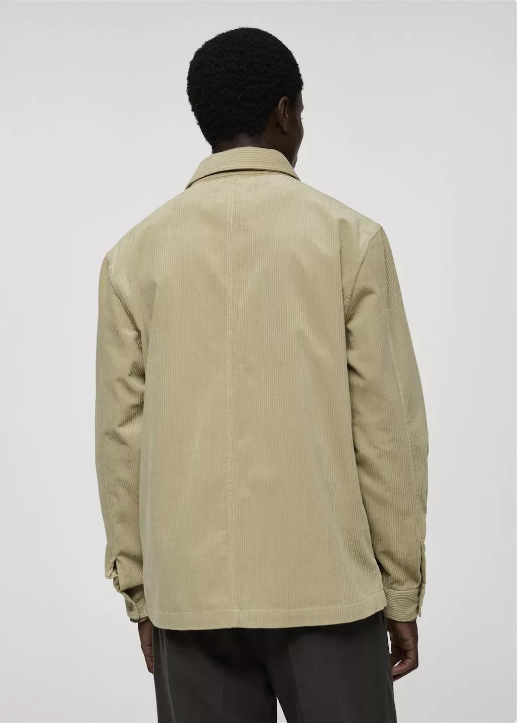 Green Corduroy Overshirt With Pockets, , large image number 7