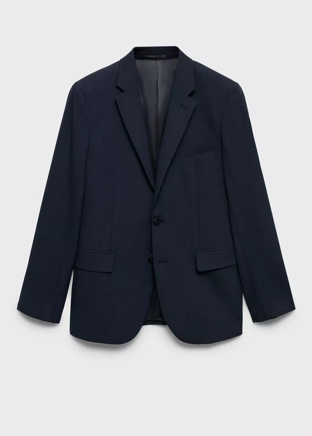 Navy Slim Fit Suit Blazer, , large image number 4