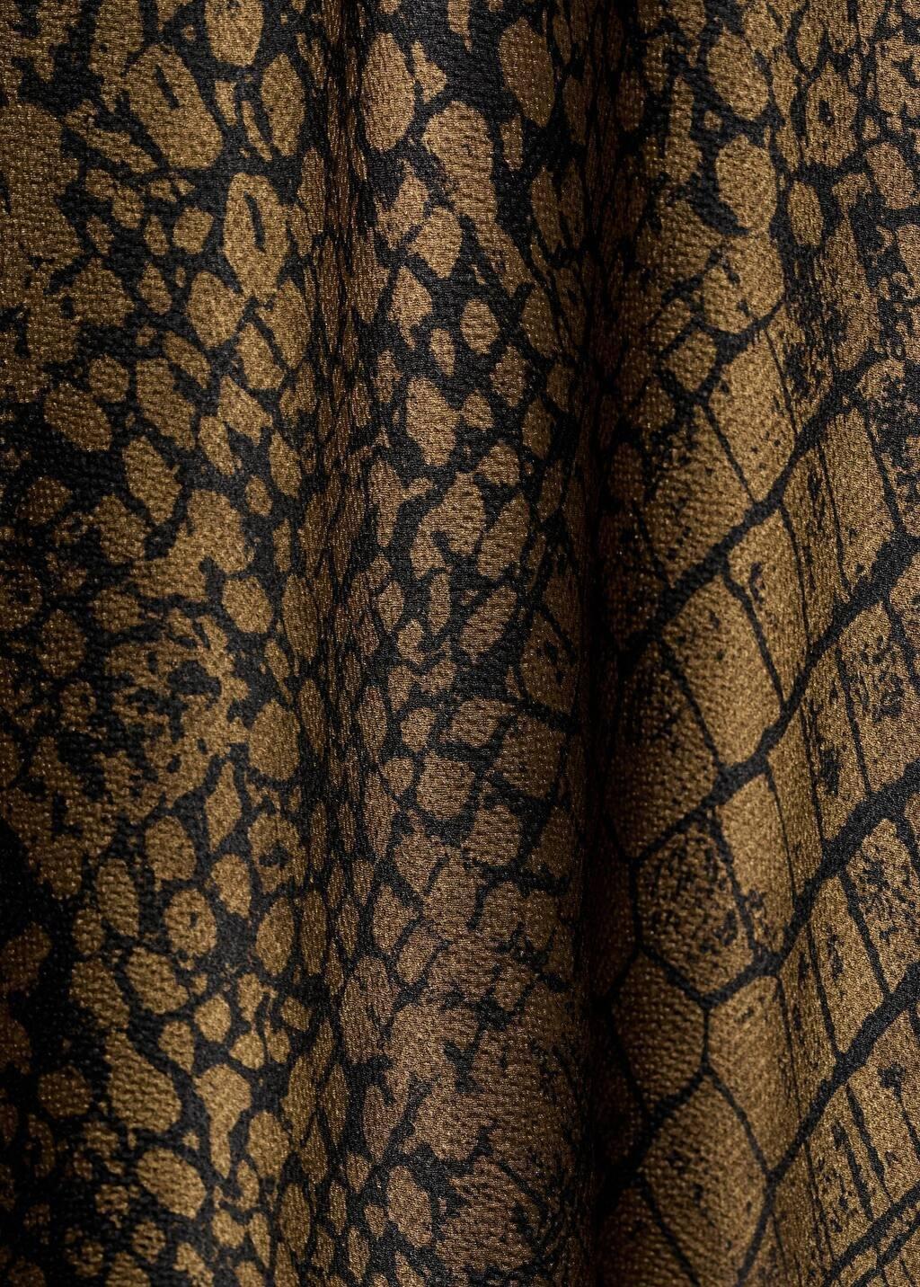 Brown Coco Print Flared Skirt, , large image number 5