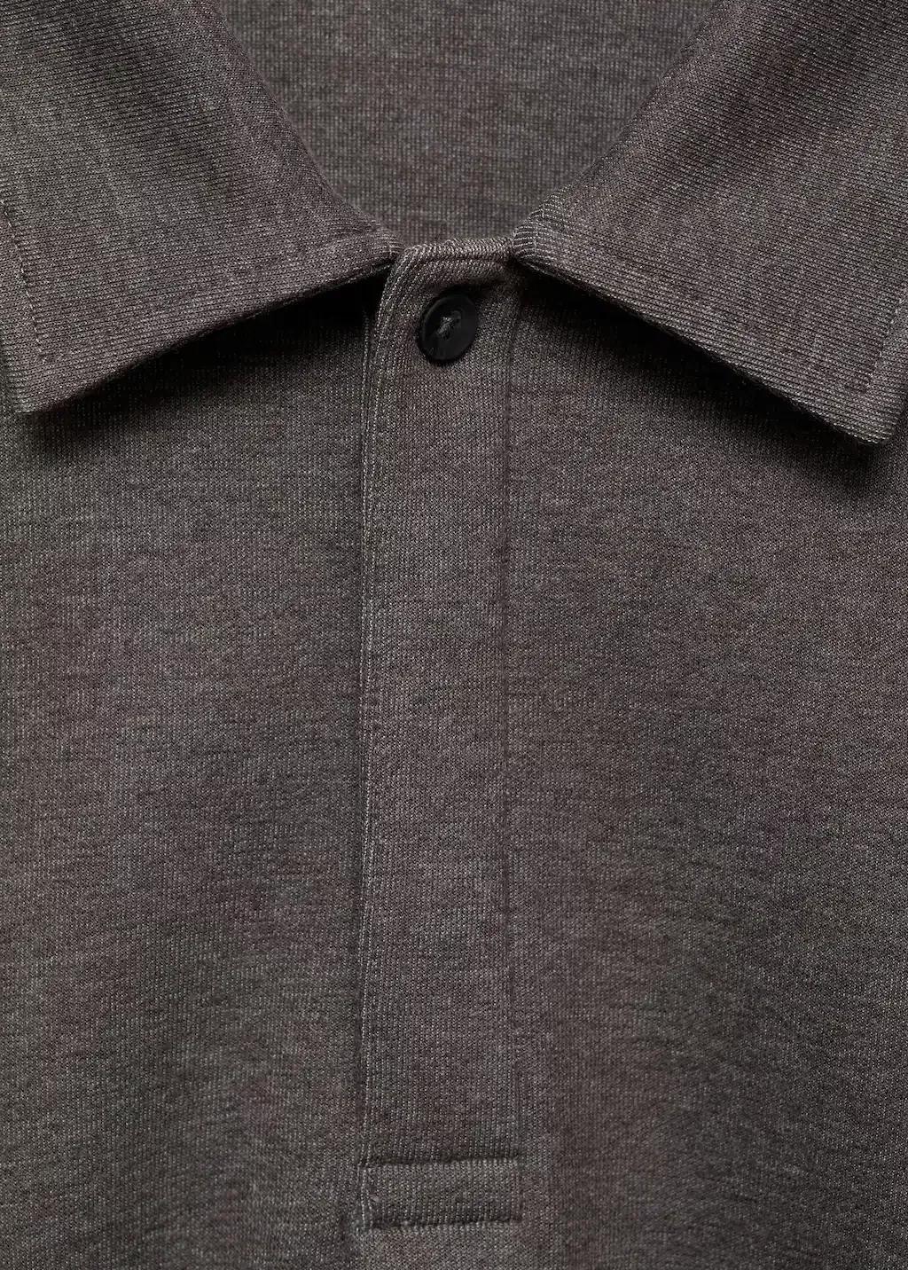 MEDIUM GREY Polo sweatshirt with embroidery detail, , large image number 5