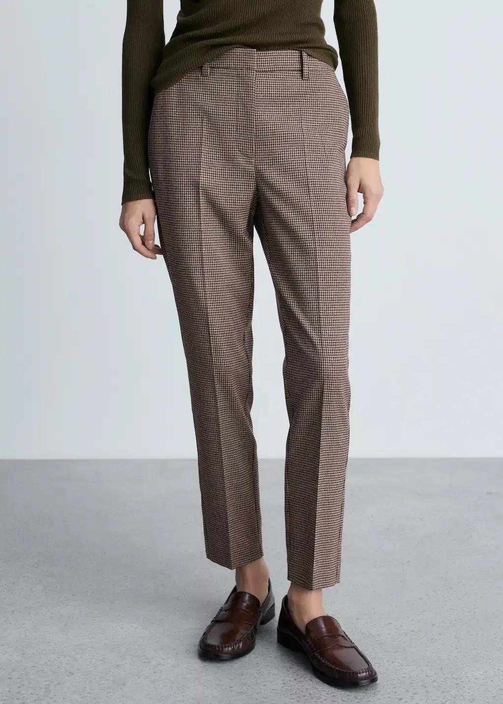 Burgundy Crop Skinny Trousers, , large image number 0