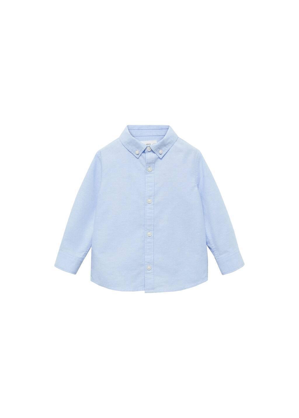 Blue Lt Pastel Oxford Cotton Shirt, Baby Boy, , large image number 4