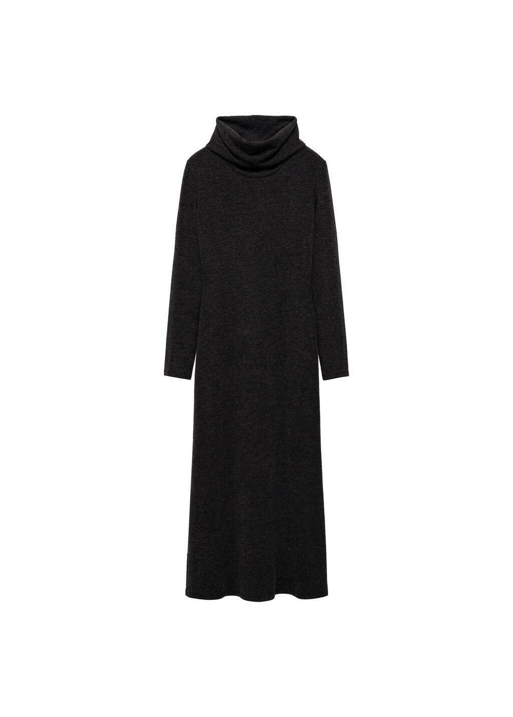 Grey Knitted Turtleneck Dress, , large image number 2