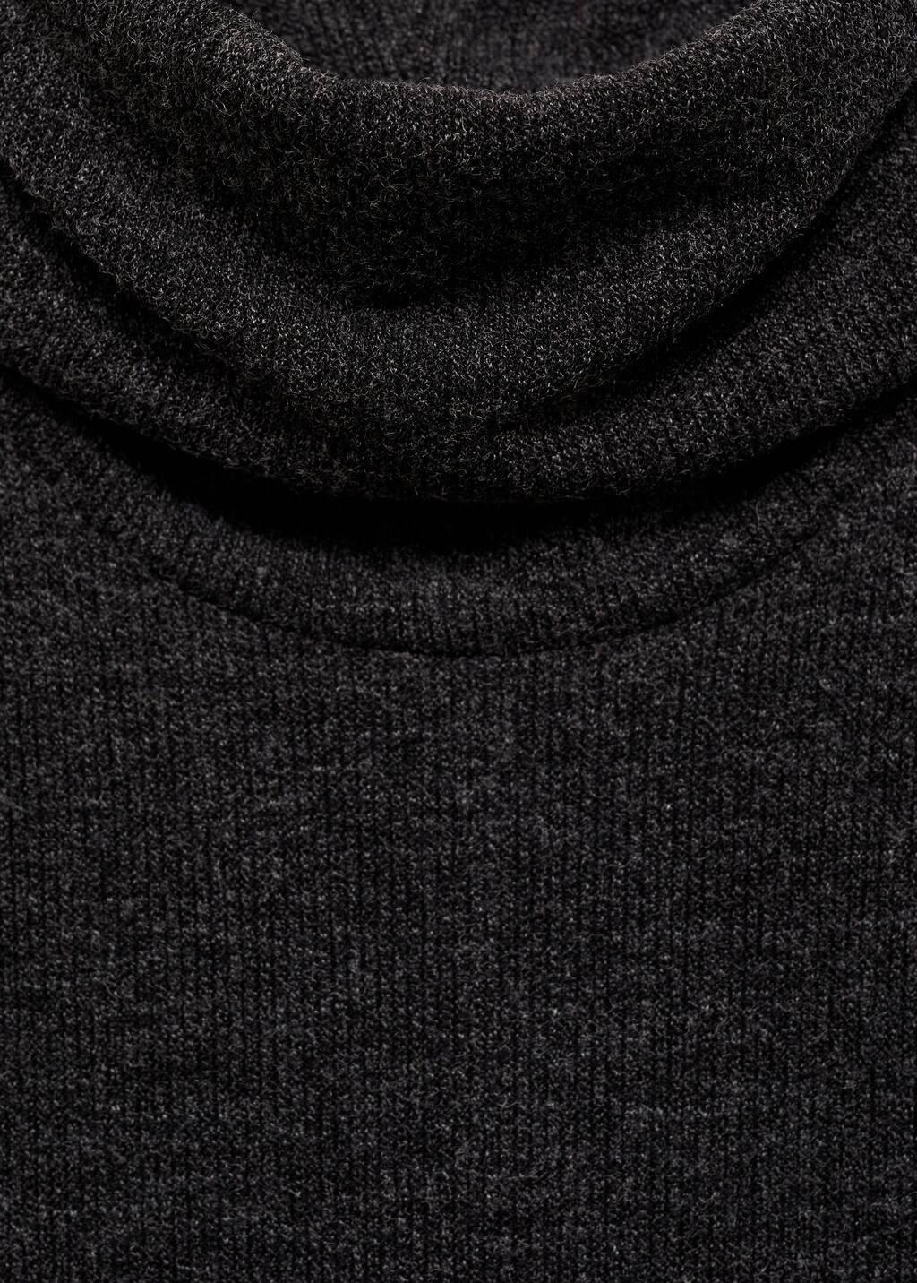 Grey Knitted Turtleneck Dress, , large image number 5