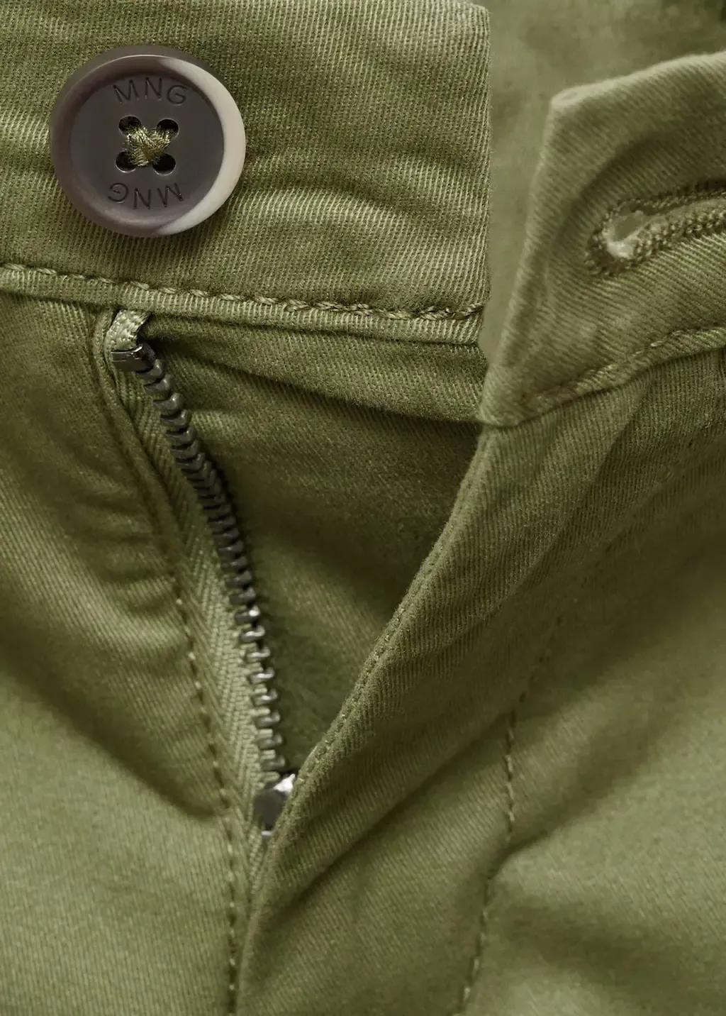Khaki Cotton Chinos Striped Trousers, Kids Boys, , large image number 2