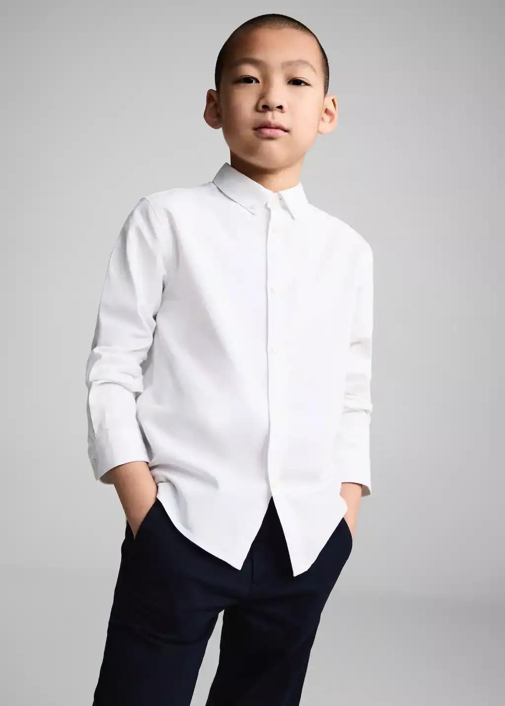 Navy Cotton Chinos Plain Trousers, Kids Boys, , medium