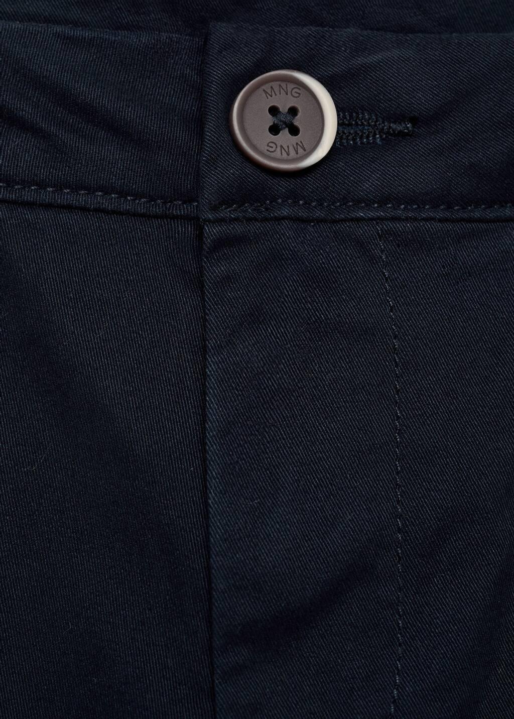 Navy Cotton Chinos Plain Trousers, Kids Boys, , large image number 3