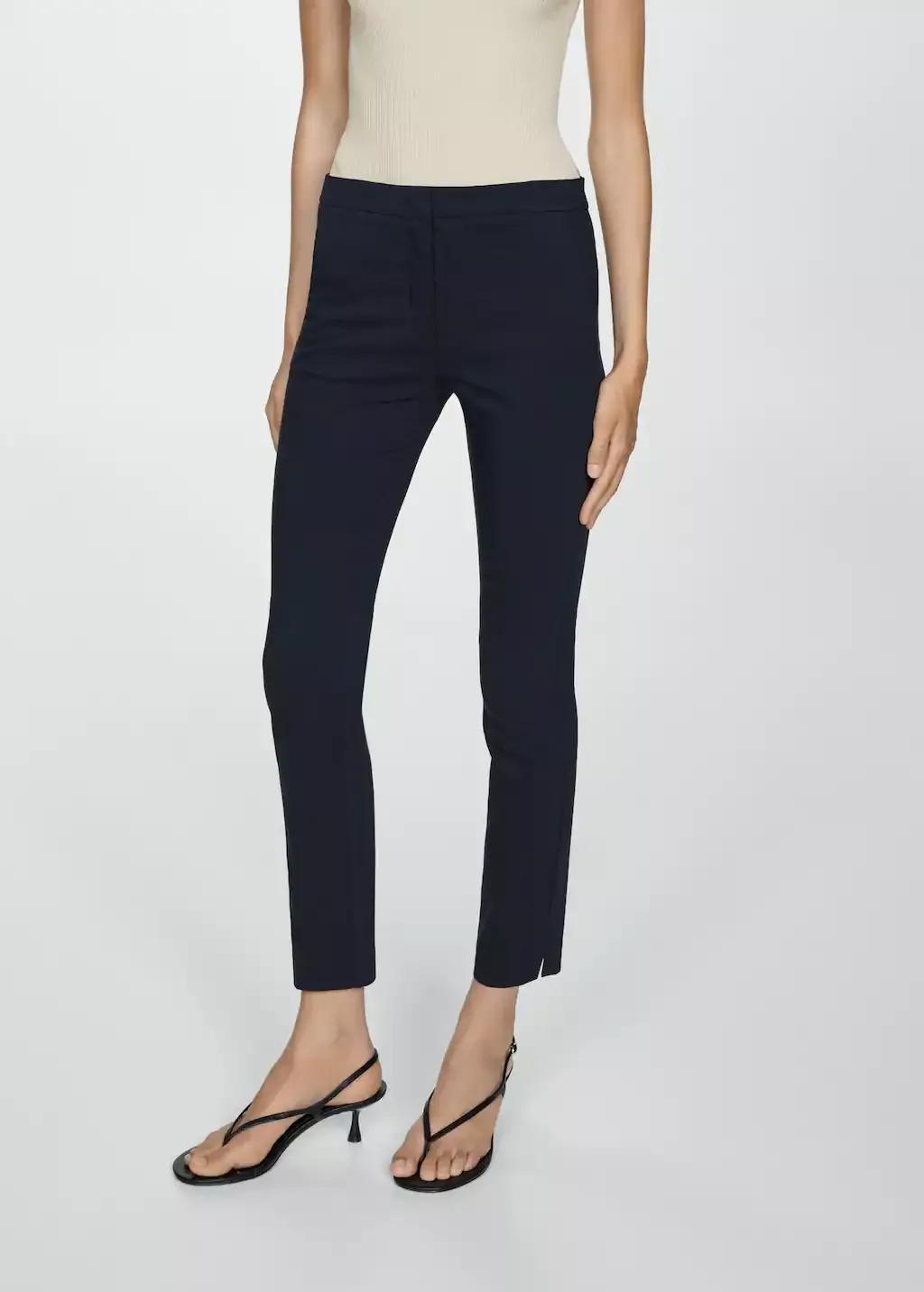 Navy Cotton Chinos Plain Trousers, Kids Boys, , large image number 6