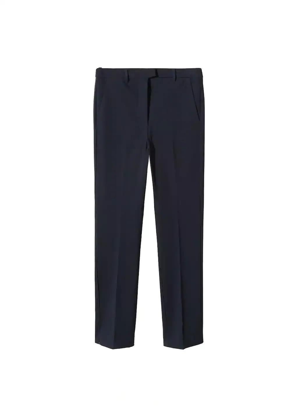 Navy Cotton Chinos Plain Trousers, Kids Boys, , large image number 7