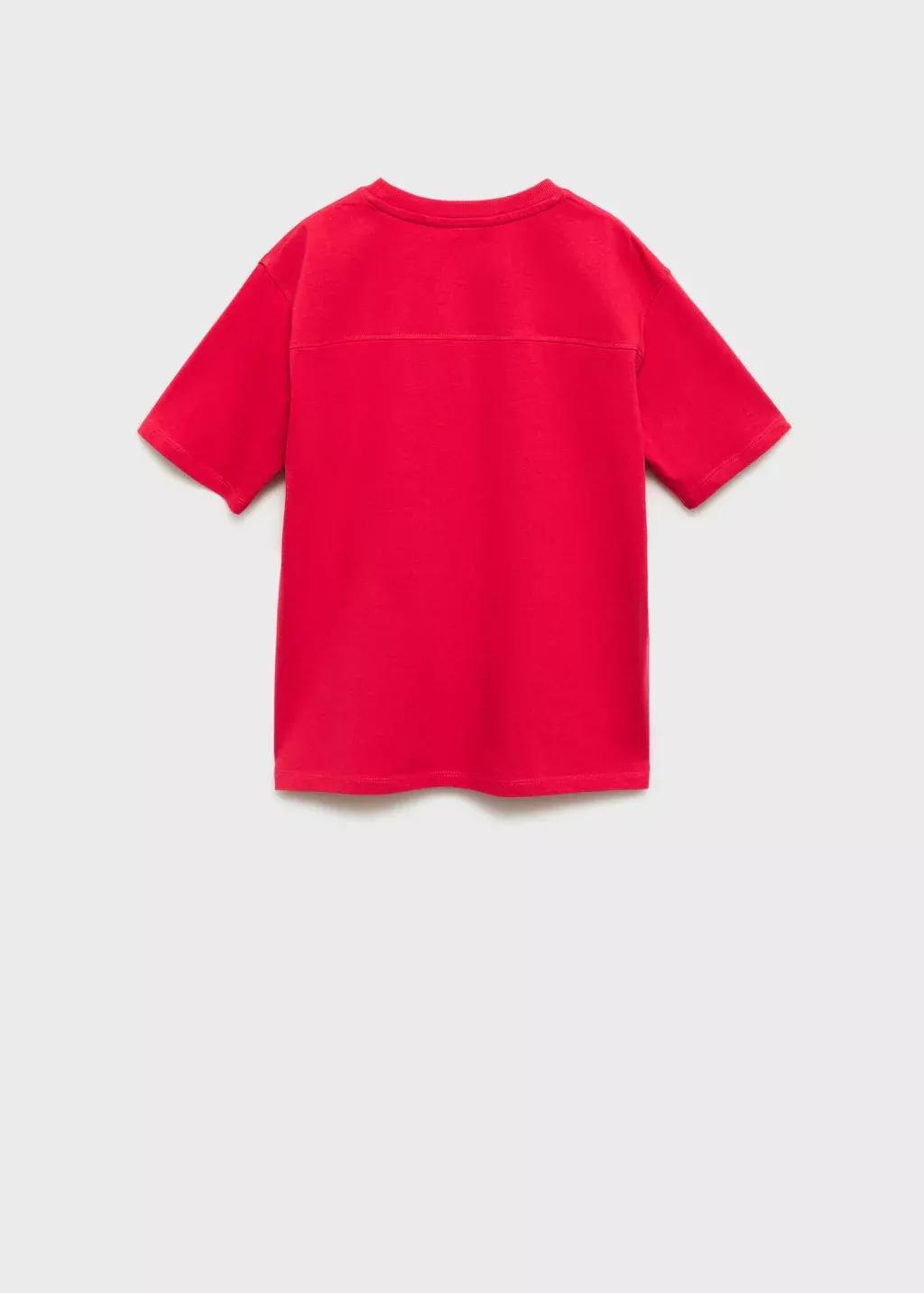 Red Embossed Printed T-Shirt, Kids Boy, , large image number 1