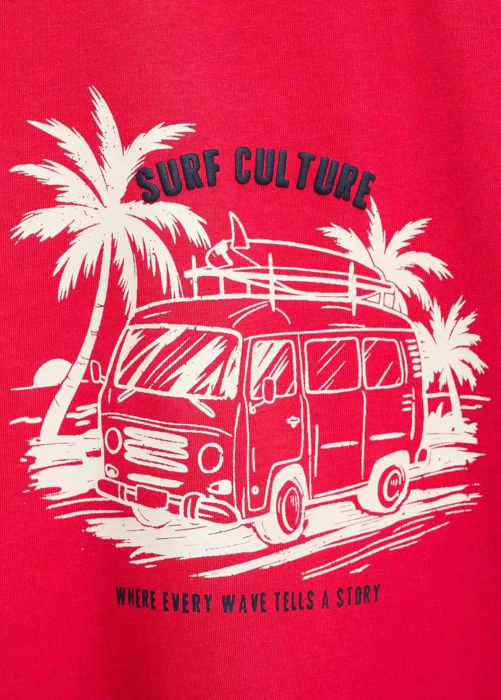 Red Embossed Printed T-Shirt, Kids Boy, , large image number 2