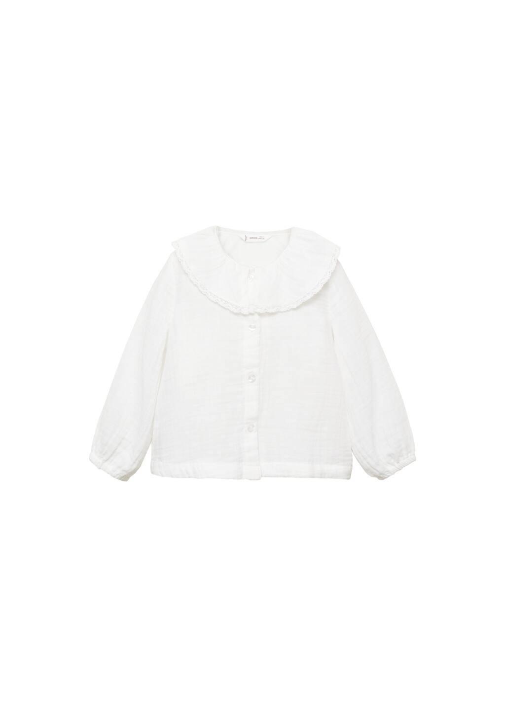 White Cheesecloth Cotton Blouse, Baby Girl, , large image number 2