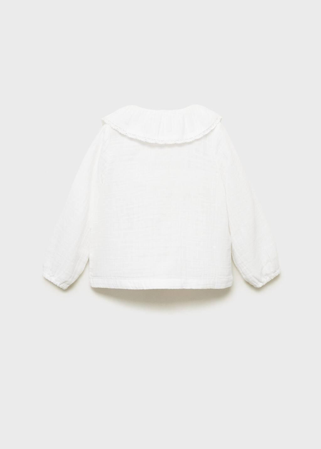 White Cheesecloth Cotton Blouse, Baby Girl, , large image number 5