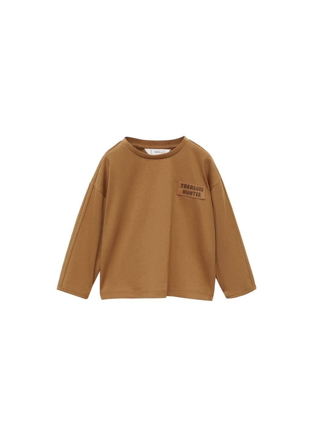 Yellow Long-Sleeved T-Shirt With Message, Baby Boy, , large image number 2
