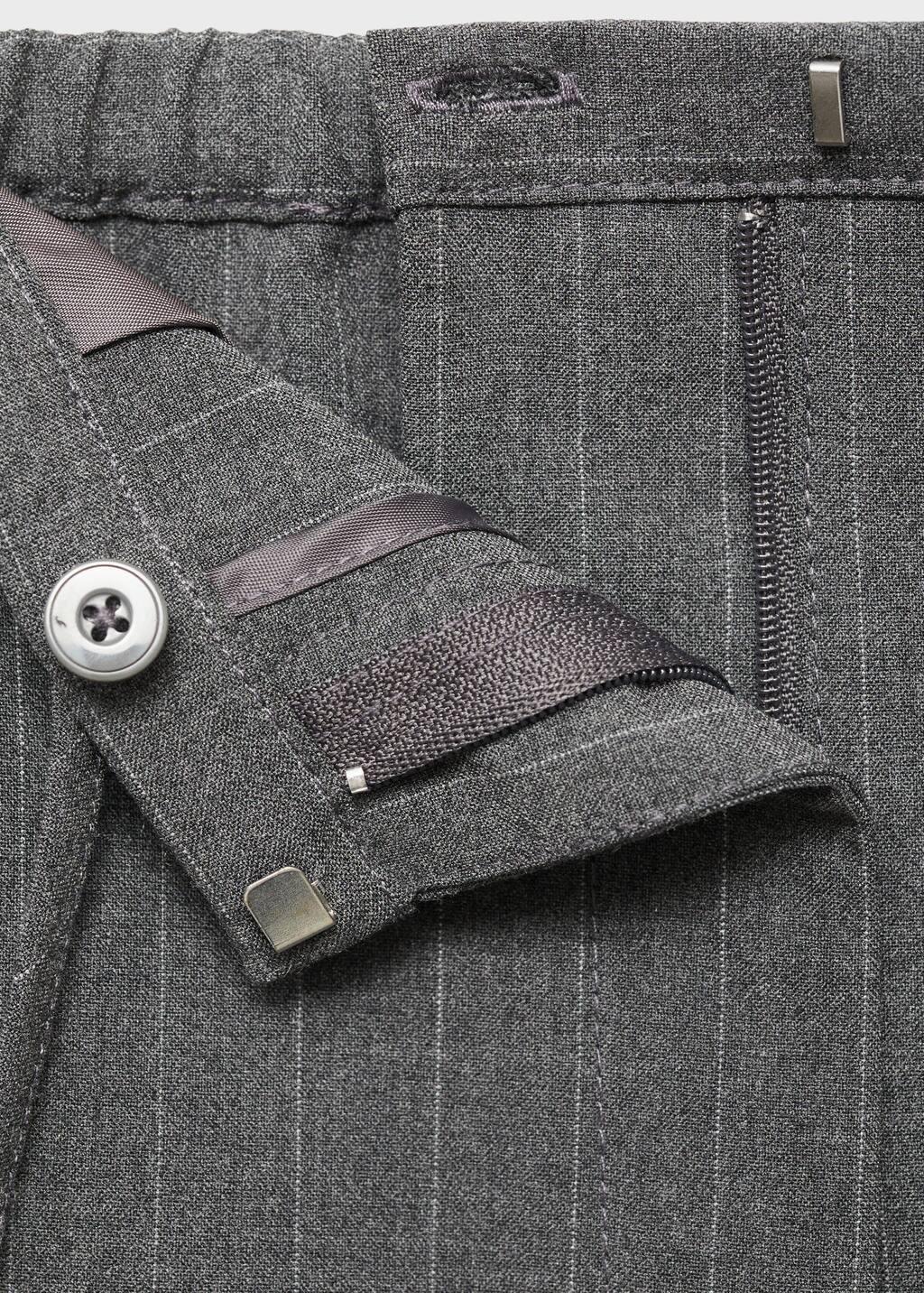 Grey Plain Formal Trousers, , large image number 4