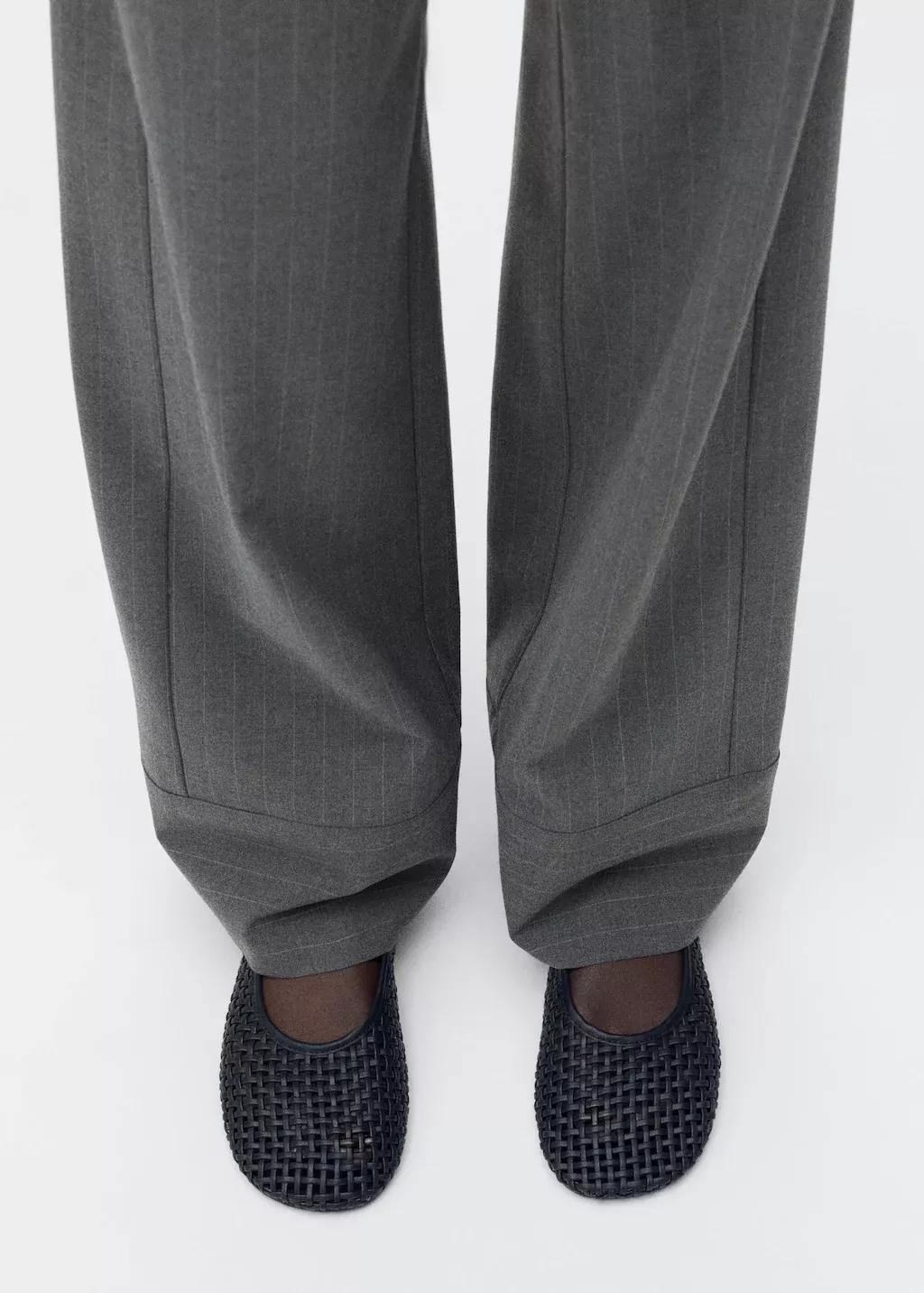 Grey Plain Formal Trousers, , large image number 5