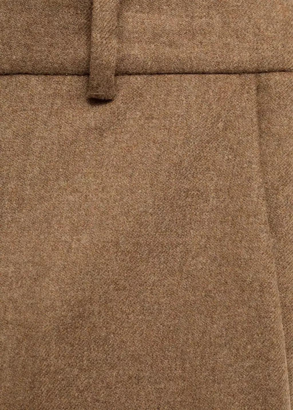 Brown Wool-Blend Suit Trousers, , large image number 6