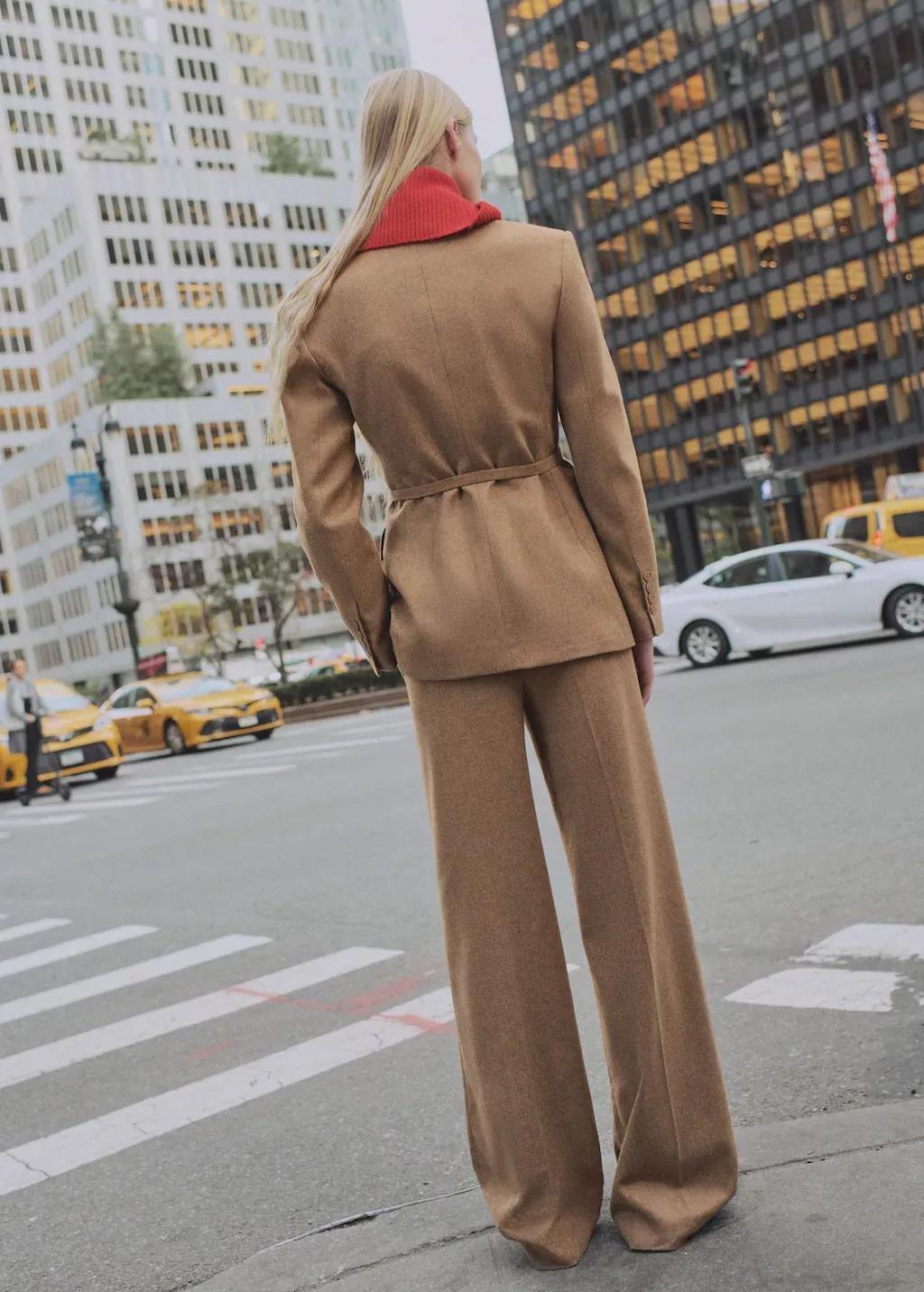 Brown Wool-Blend Suit Trousers, , large image number 7