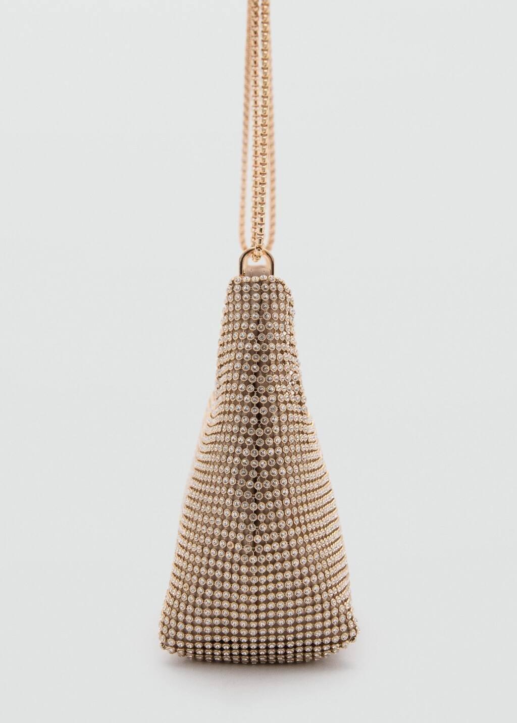 Gold Textured Chain Strap Bag, 0201_OR, large image number 1