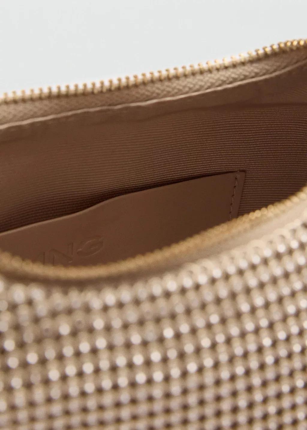 Gold Textured Chain Strap Bag, 0201_OR, large image number 3