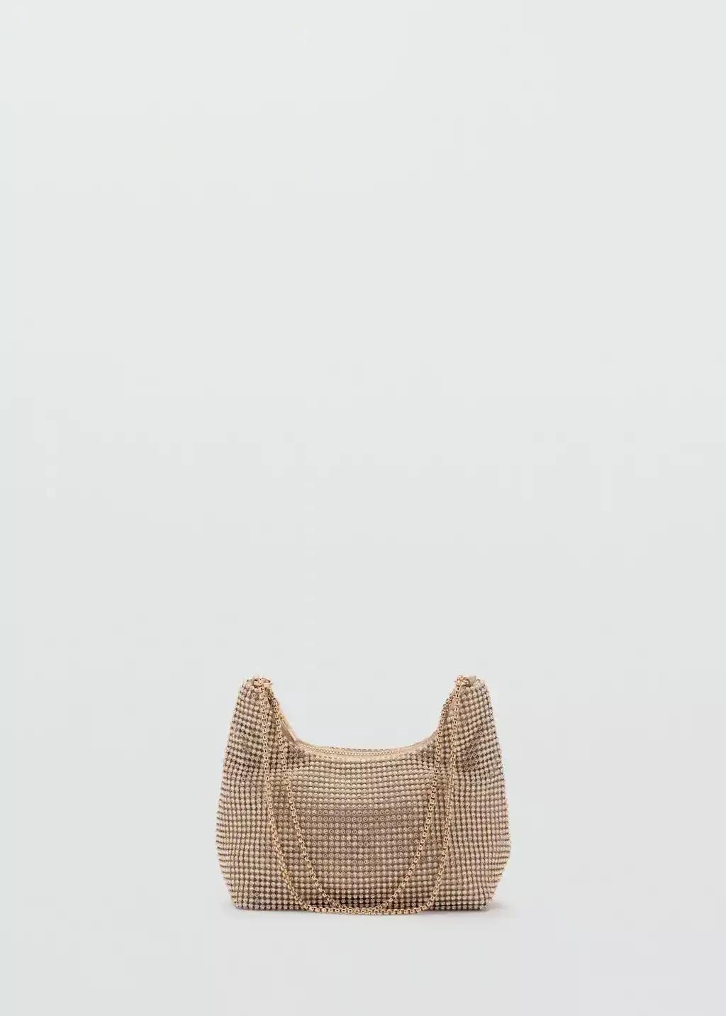 Gold Textured Chain Strap Bag, 0201_OR, large image number 4