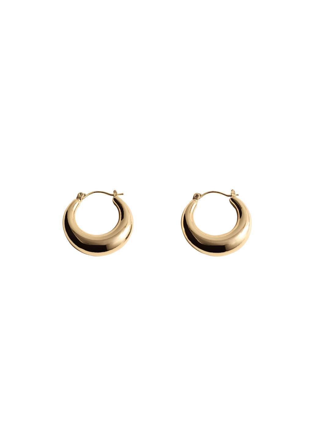 Gold Volume Hoop Earrings, Gold, large image number 2