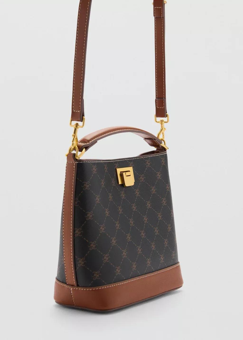 Brown Mini Shopper Bag With Printed Logo, 0201_30, large image number 0