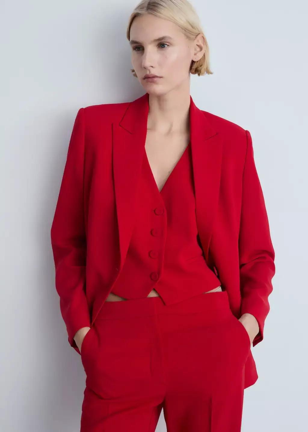 Red Suit Waistcoat With Buttons, , large image number 3