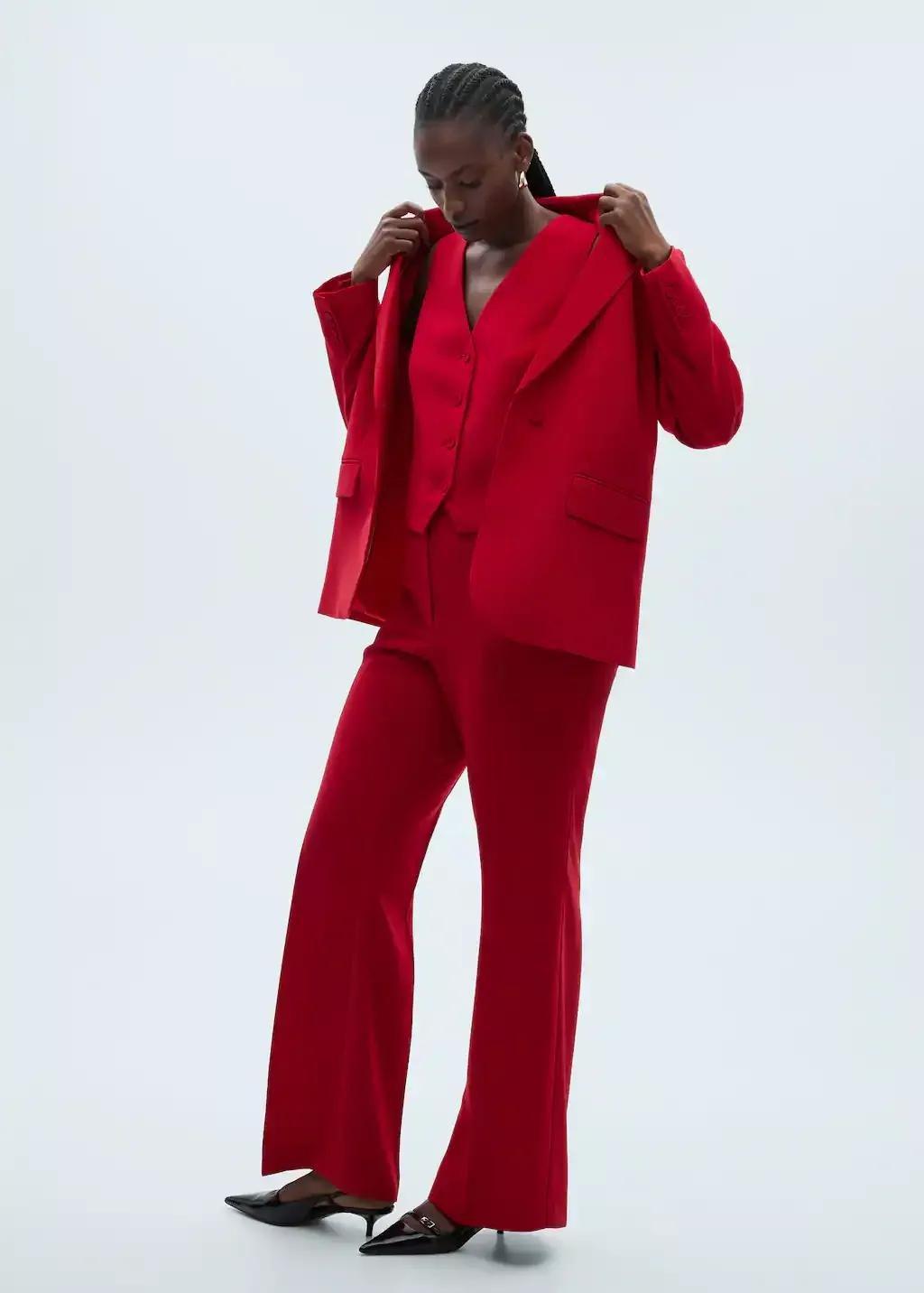 Red Suit Waistcoat With Buttons, , large image number 4
