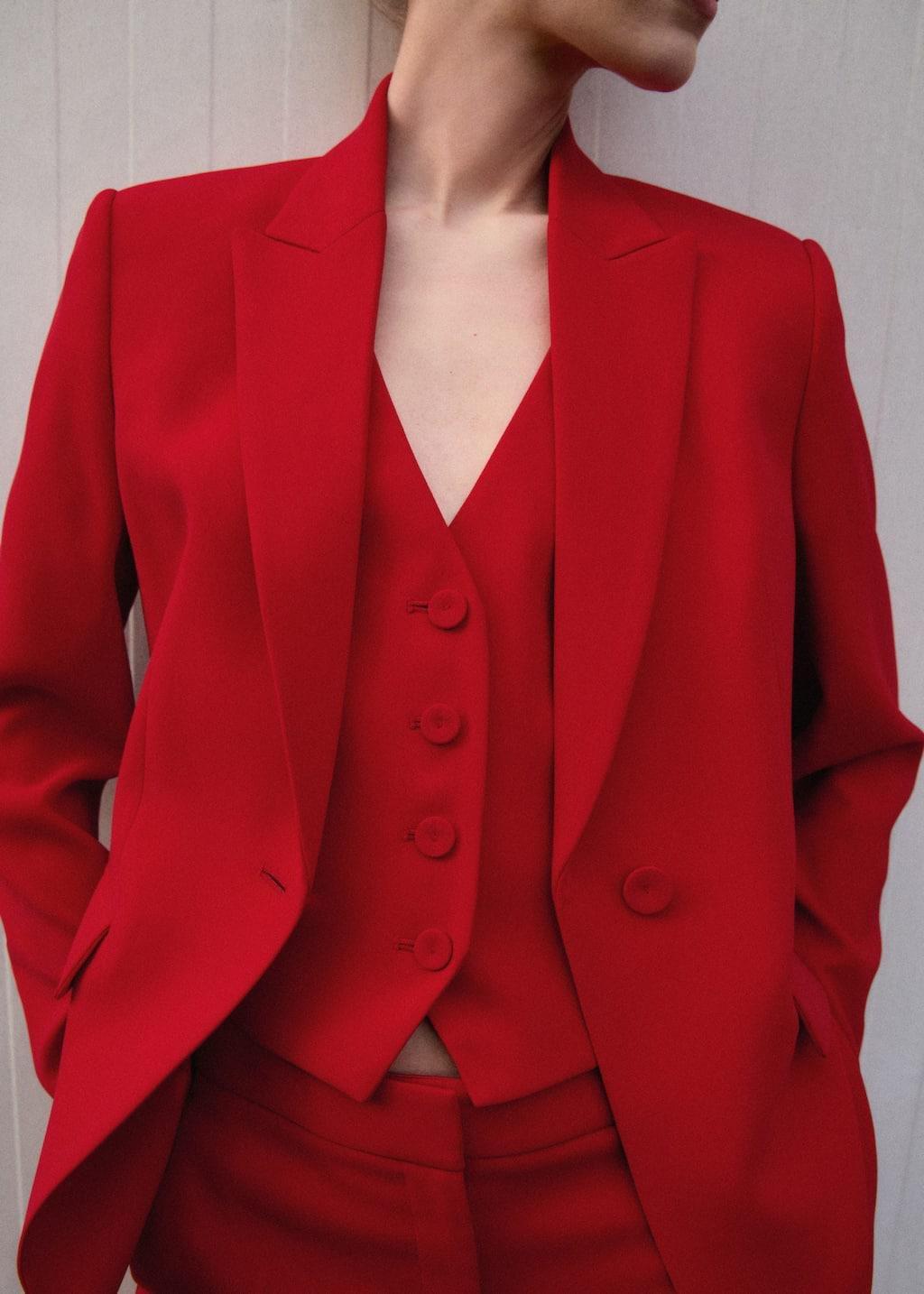 Red Suit Waistcoat With Buttons, , large image number 8