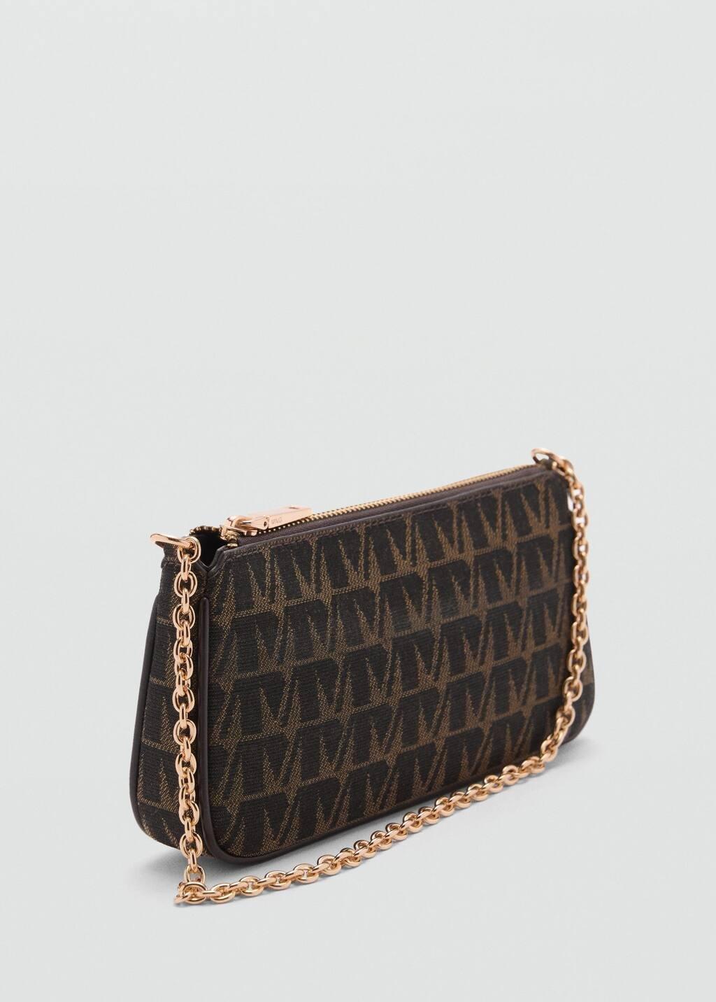 Brown Chain Bag With Printed Logo, 0201_32, large image number 0