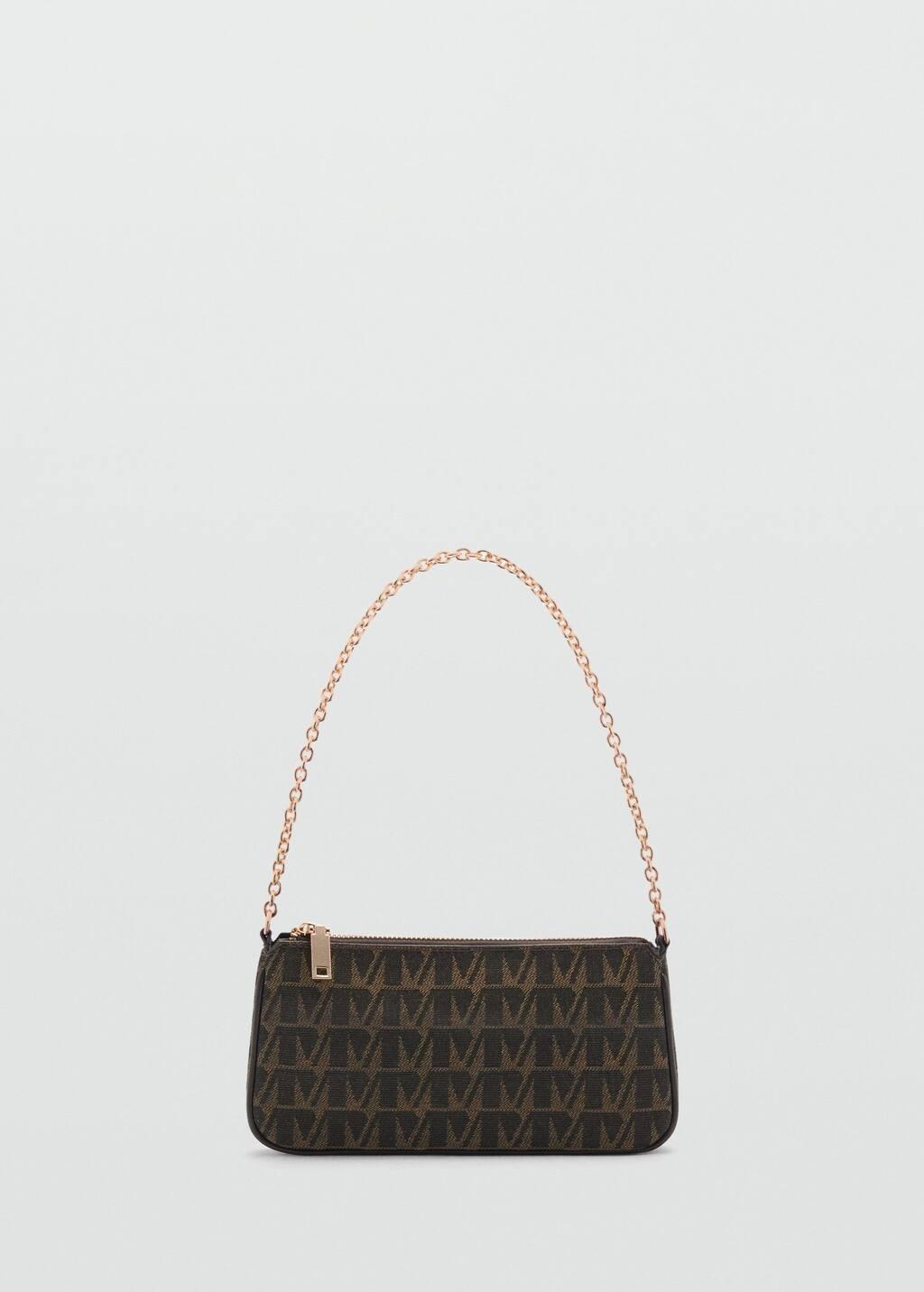 Brown Chain Bag With Printed Logo, 0201_32, large image number 4