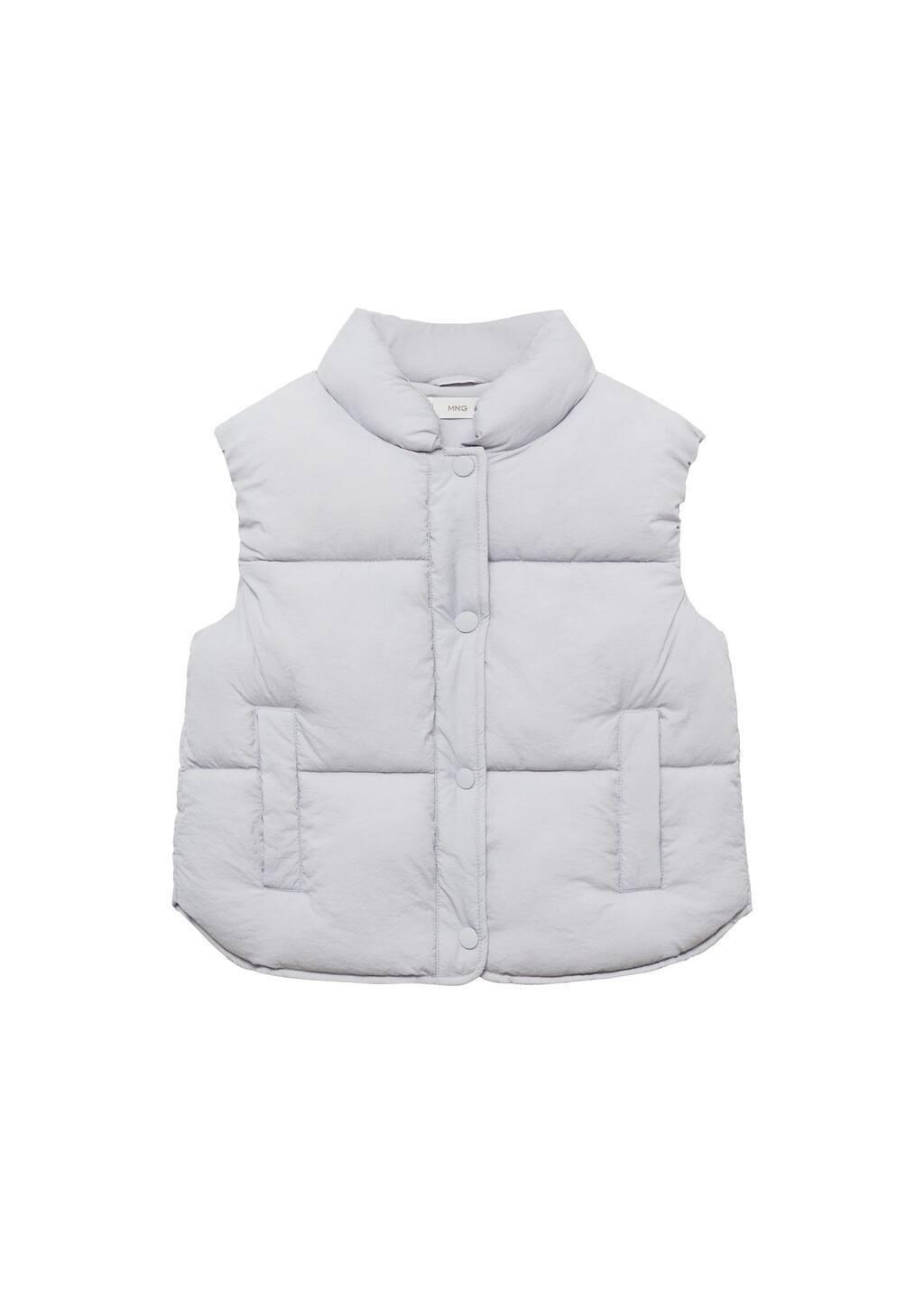 Blue Quilted Gilet, Kids Girl, Medium Blue, large image number 2