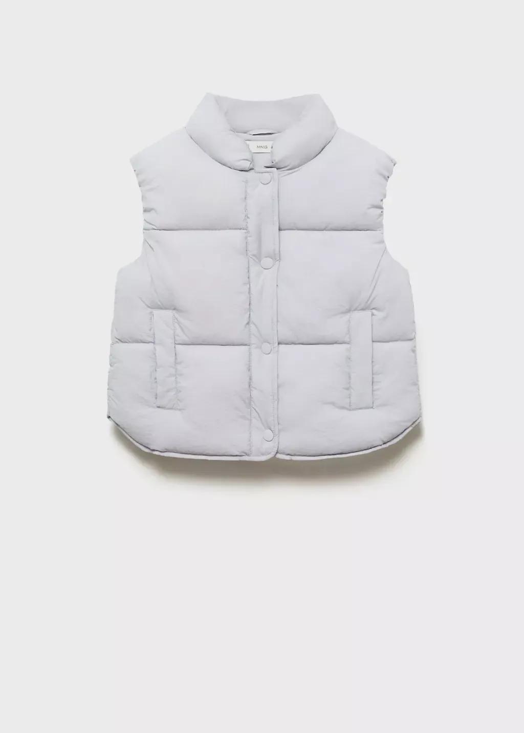 Blue Quilted Gilet, Kids Girl, Medium Blue, large image number 4