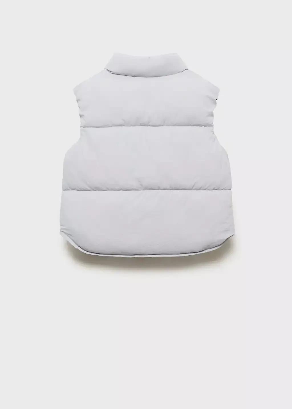 Blue Quilted Gilet, Kids Girl, Medium Blue, large image number 5