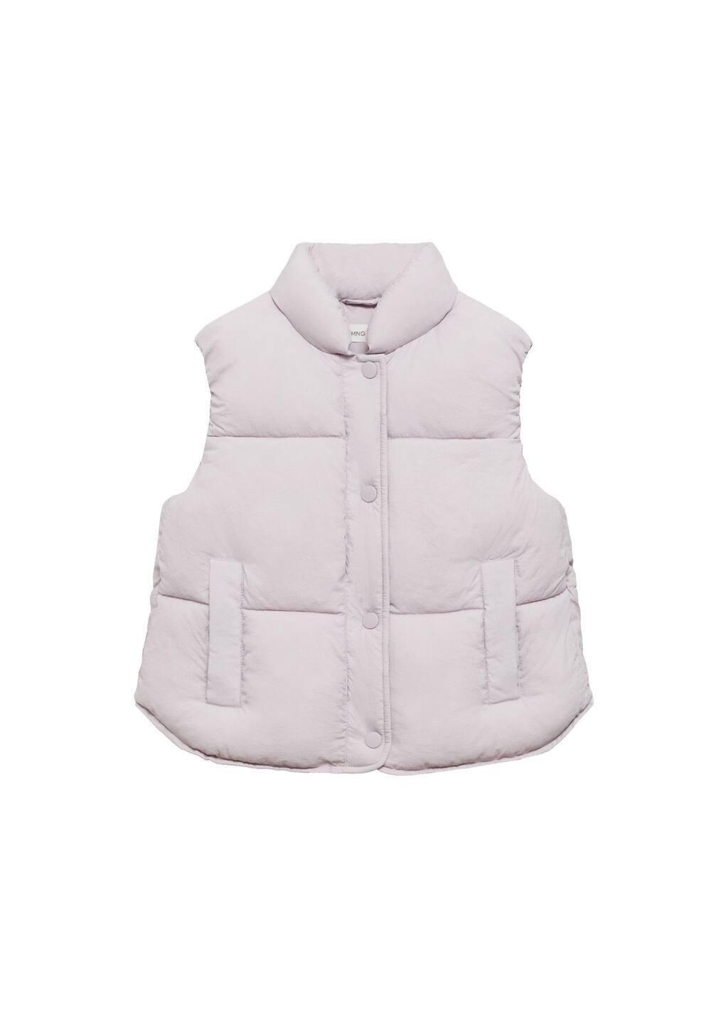 Purple Lt-Pastel Quilted Gilet, Kids Girl, , large image number 2