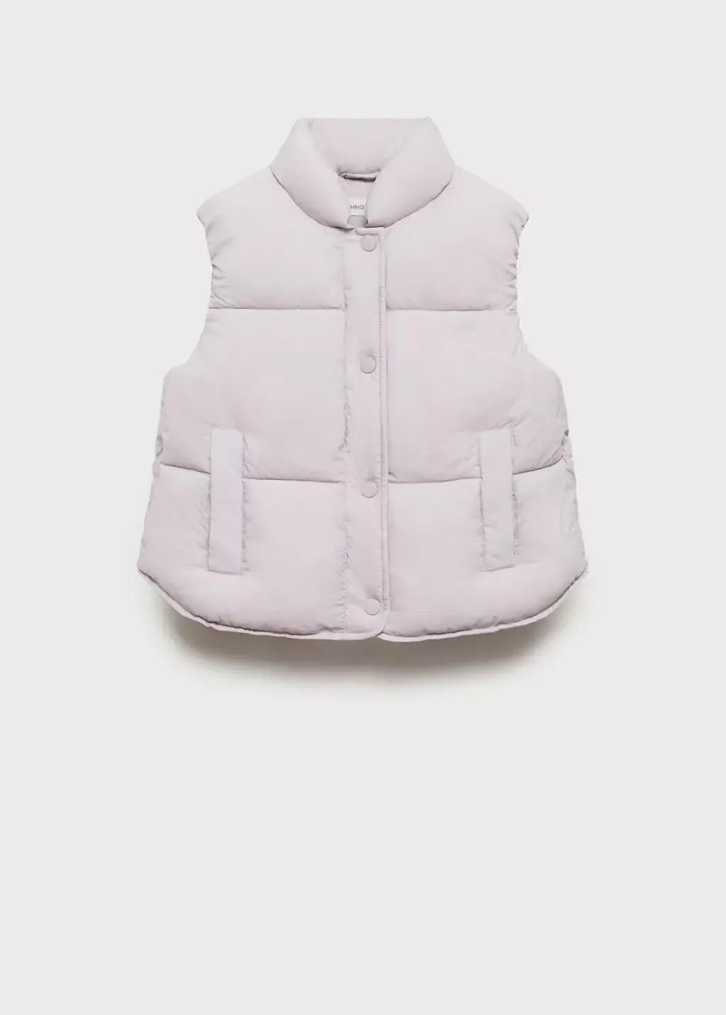 Purple Lt-Pastel Quilted Gilet, Kids Girl, , large image number 4