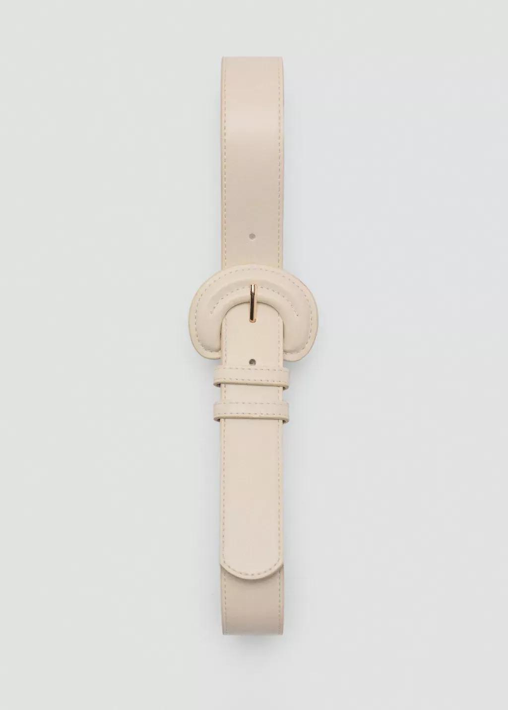 Beige Buckle Belt, , large image number 3