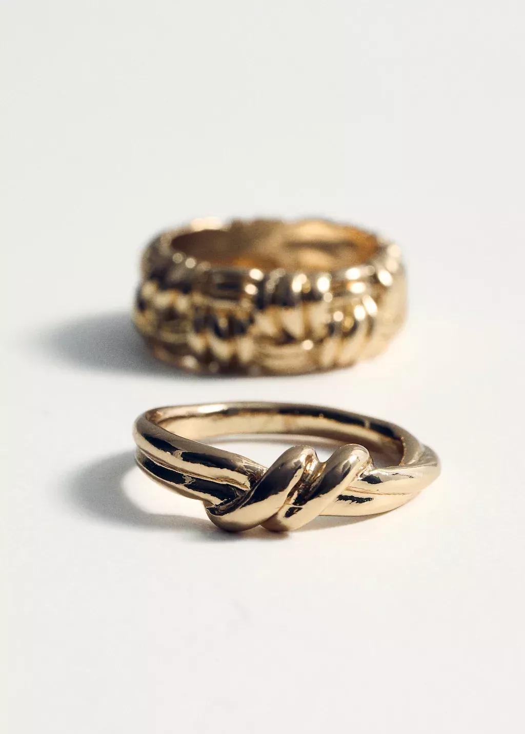 Gold Set Of Combination Rings, , large image number 1