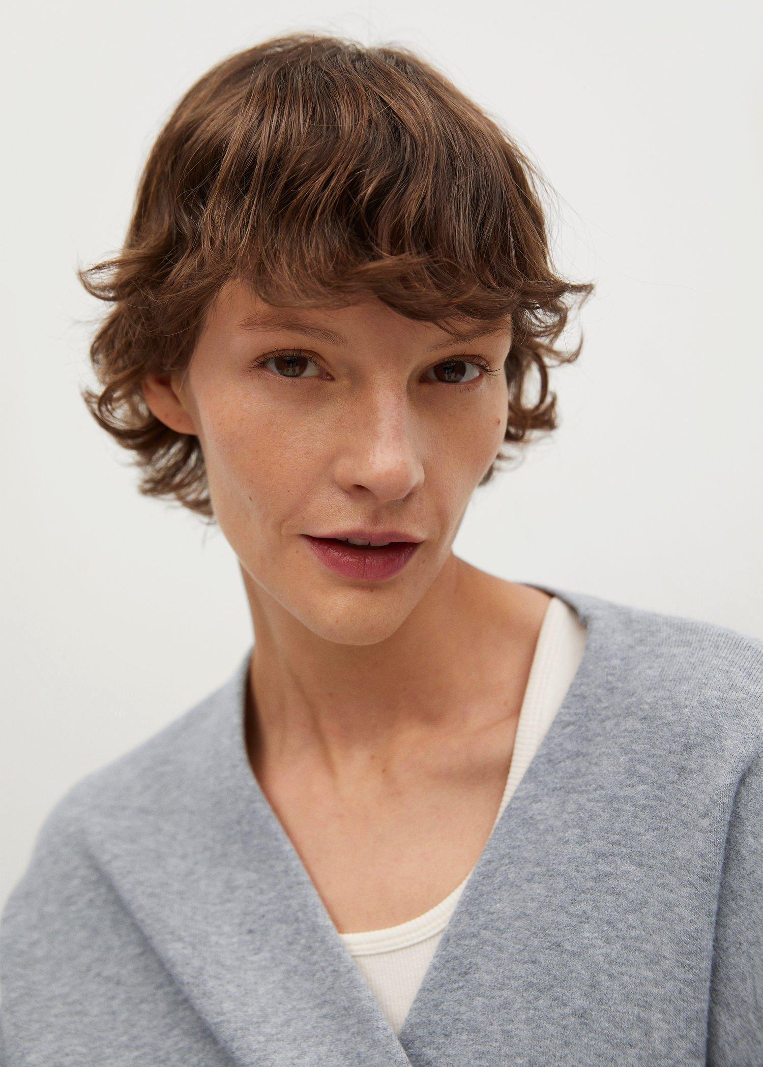 grey Knit oversize cape, Women, , large image number 0