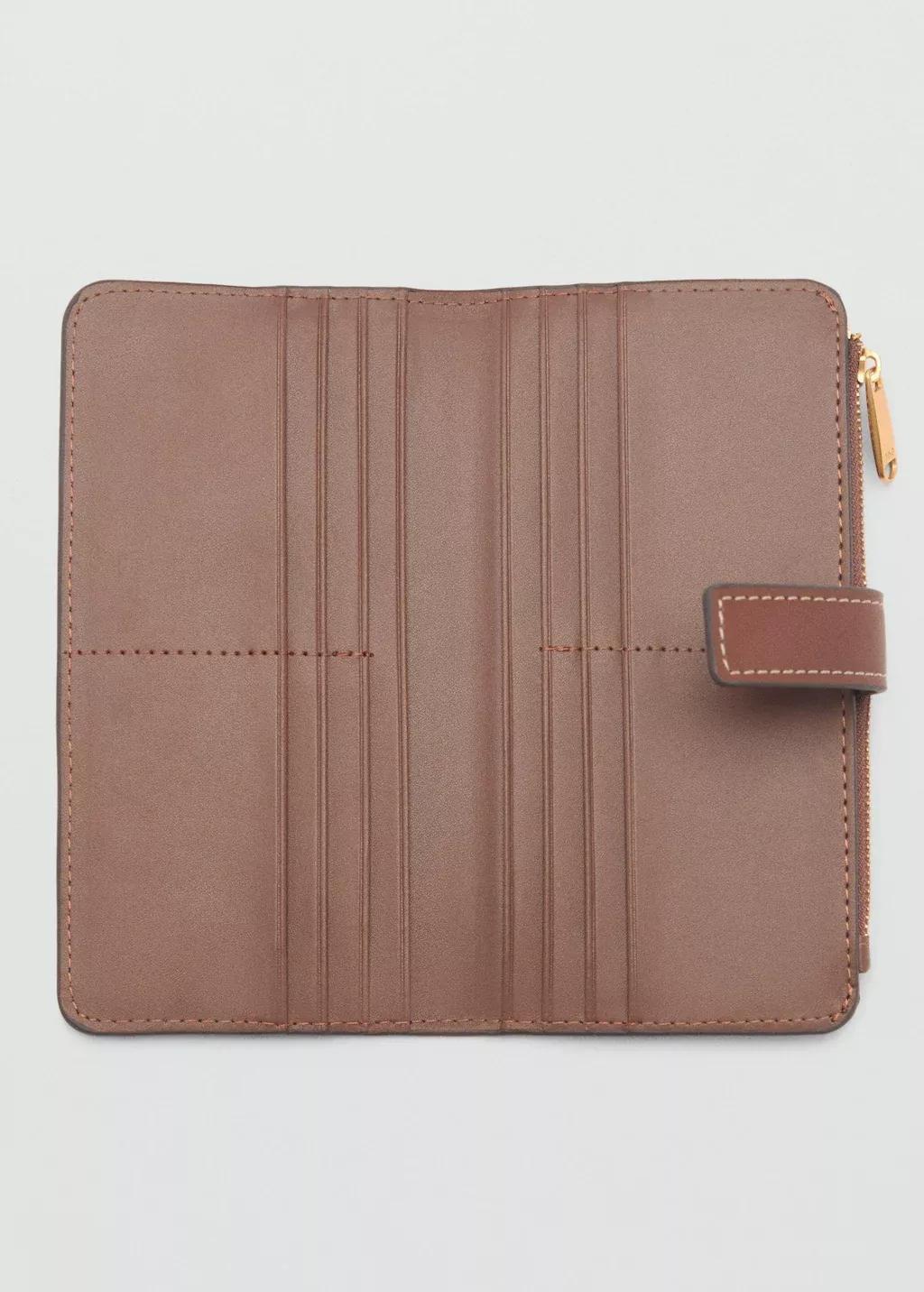 Brown Wallet With Printed Logo, 0201_30, large image number 1